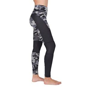 Etched Camo Grey print workout leggings